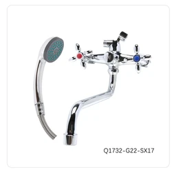 Смеситель для ванны YISEN Q1732-G22-SX17 Крест