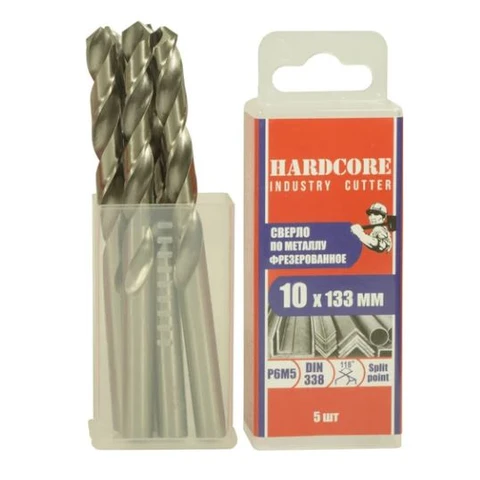 Сверло по металлу Industry cutter 10,0х133 мм Р6М5 фрез. 