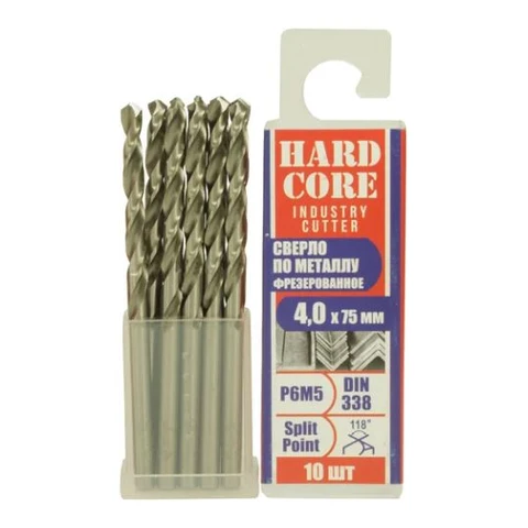 Сверло по металлу Industry cutter 4.0х75 мм Р6М5 фрез. 