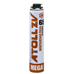 Пена пистолетная всесезонная ATOLL Mega PRO 65 л 850 мл (770гр) -10+30 /12