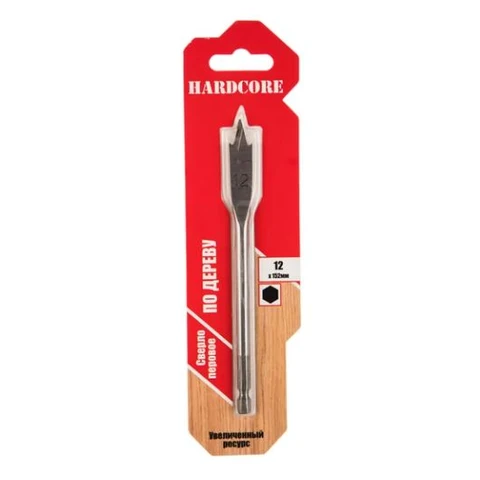 Сверло по дереву перовое12 х 152 мм с подрезателями 
