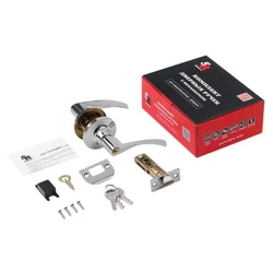 Ручка-Защелка ЗВ2-01 ISPARUS (хром) ключ/фикс.