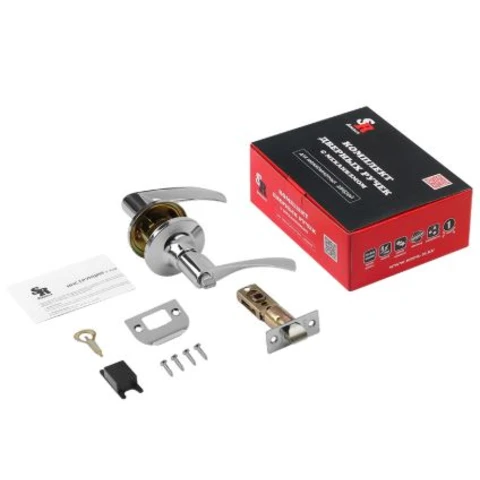 Ручка-Защелка ЗВ2-03 ISPARUS (хром) фикс.