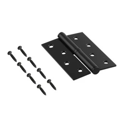 Петля накладная FHP-STD 100*70*2.5 (черная) ЛЕВАЯ